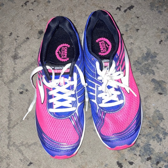 Brooks Women's Vibrant Pink and Blue Athletic Shoes - Picture 1 of 3